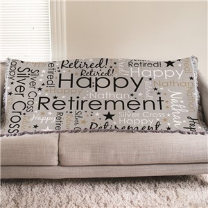 Personalized Retirement Word Art Afghan Throw 830219395