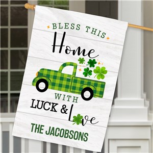 Bless This Home With Luck And Love Irish Garden Flag