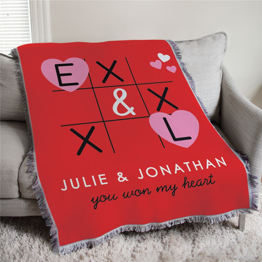 Tic Tac Toe Personalized 50X60 Afghan Throw