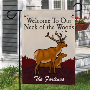 Neck of the Woods Personalized Garden Flag | Personalized Garden Flags