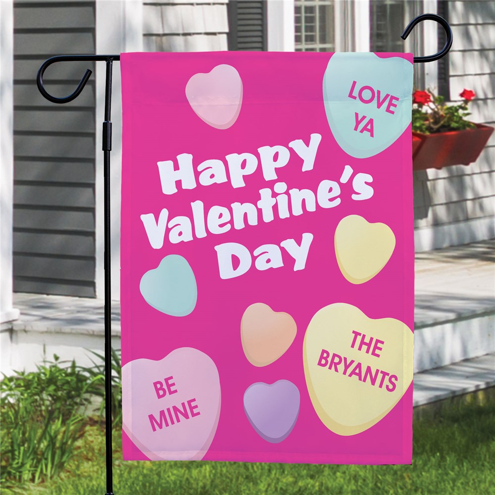 Candy Hearts Garden Flag | Valentine’s Day Gifts Under 25