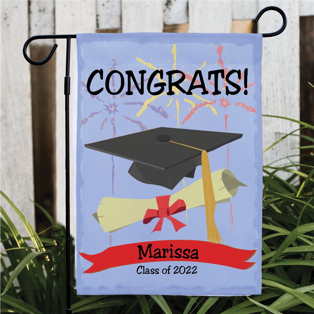 Personalized Graduation Congrats Garden Flag | Graduation Gifts