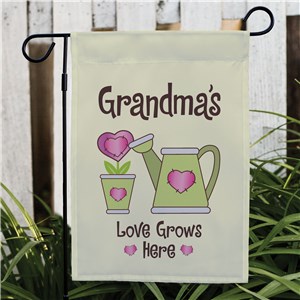 Personalized Love Grows Here Garden Flag | Personalized Gifts For Grandma