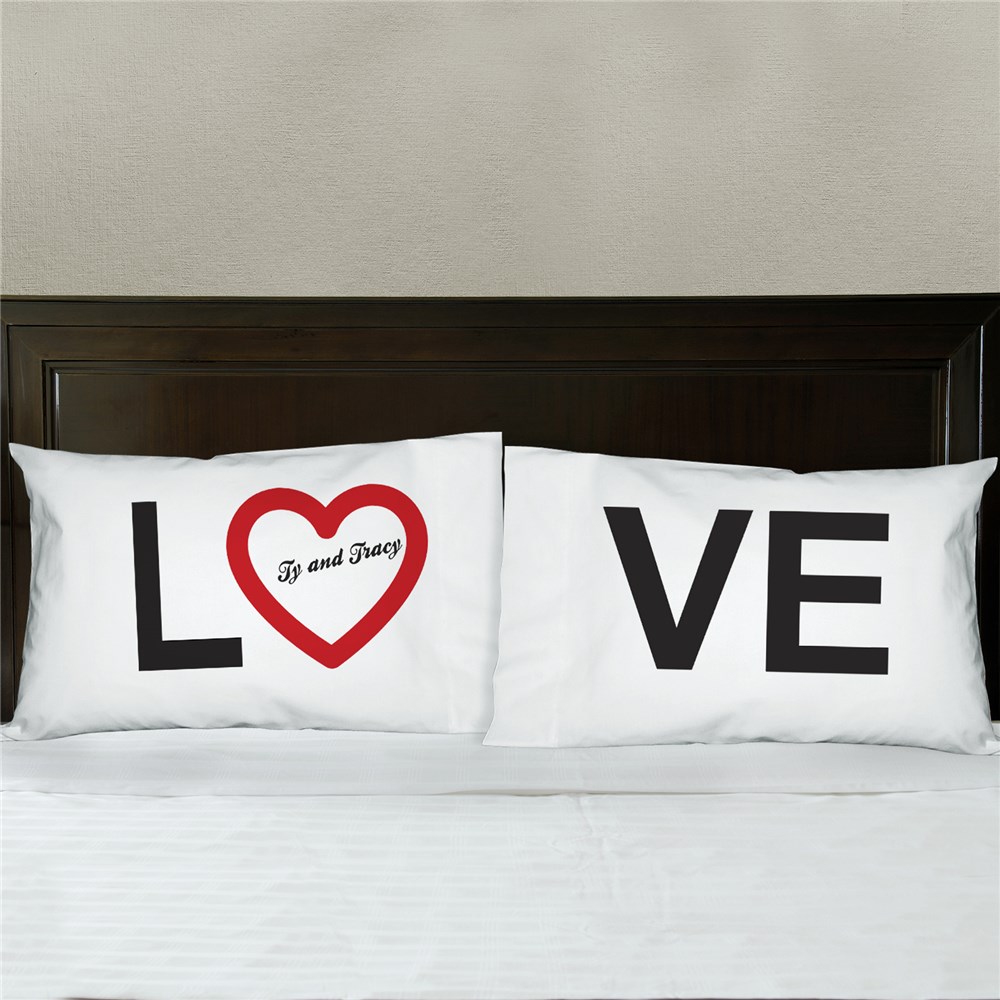 Love Personalized Pillowcase Set GiftsForYouNow