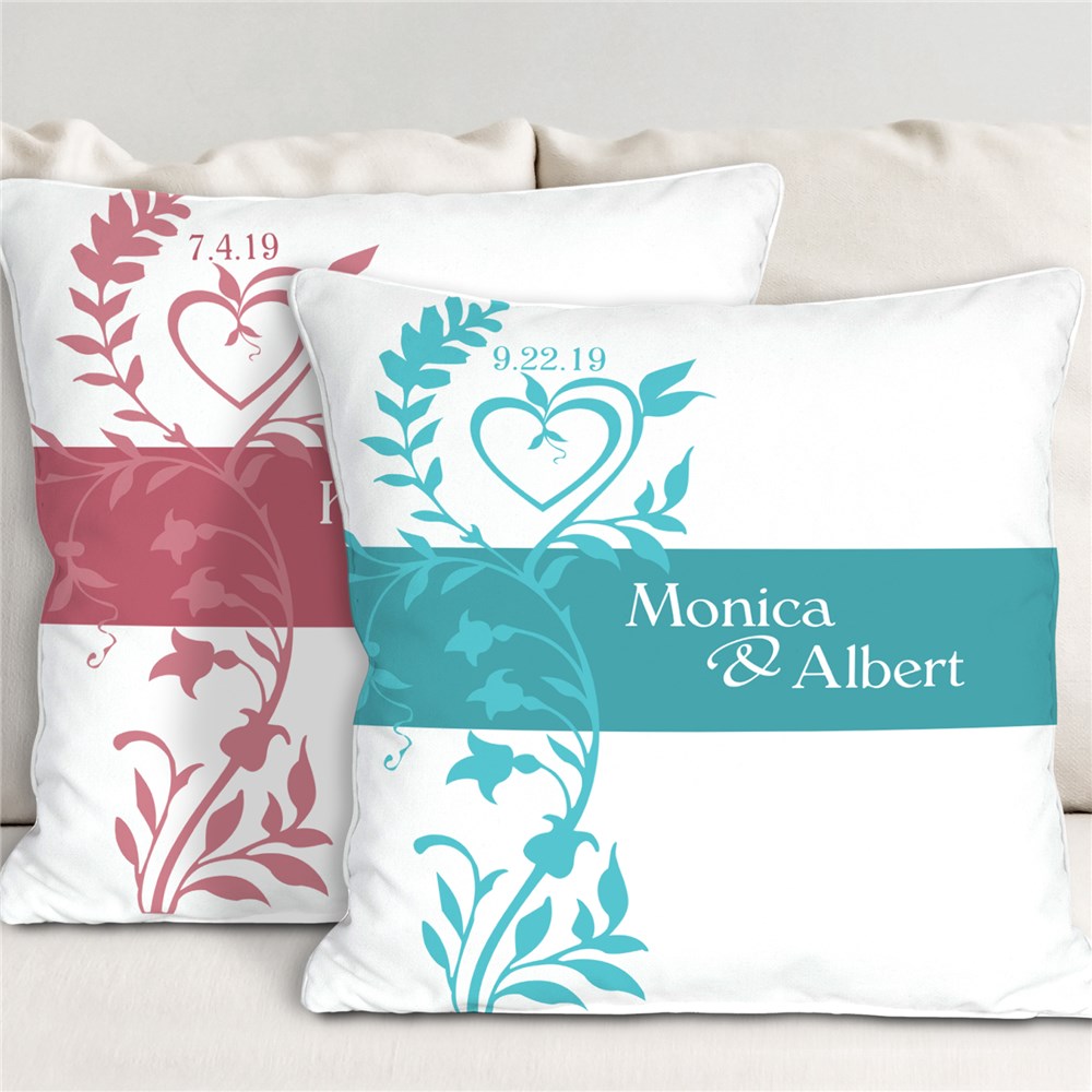 Our Wedding Day Personalized Throw Pillow GiftsForYouNow