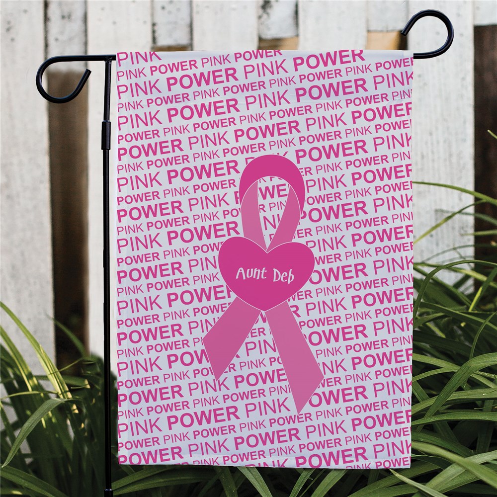 Personalized Breast Cancer Awareness Garden Flag 83034812