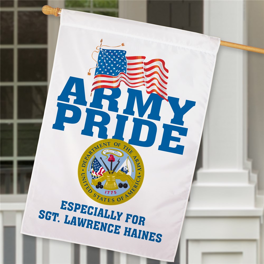 Personalized Military Pride House Flag | Personalized House Flags