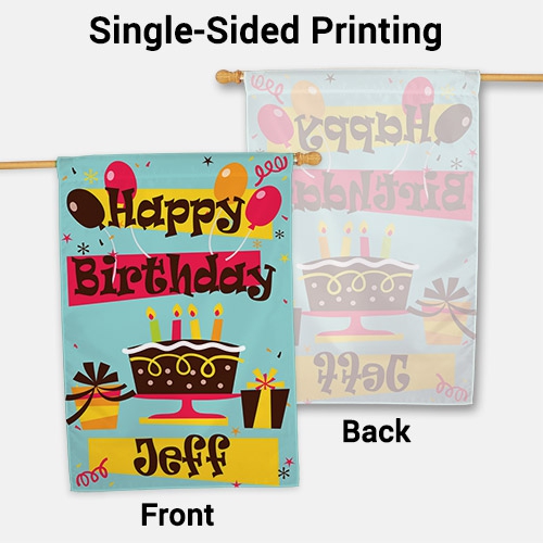 Personalized Happy Birthday House Flag | Personalized House Flags