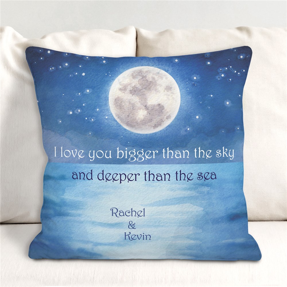Personalized I Love You Throw Pillow Couples Throw Pillow