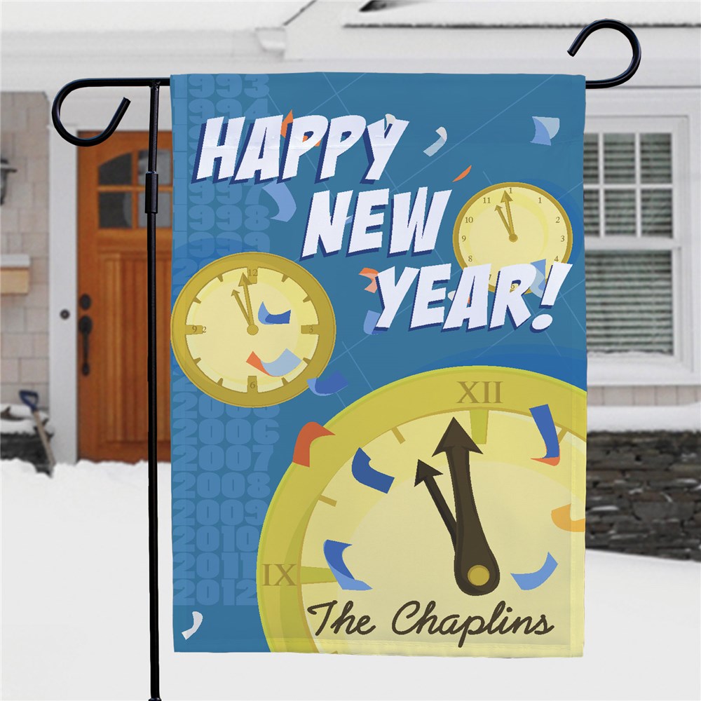 Personalized Happy New Year Garden Flag 83052202