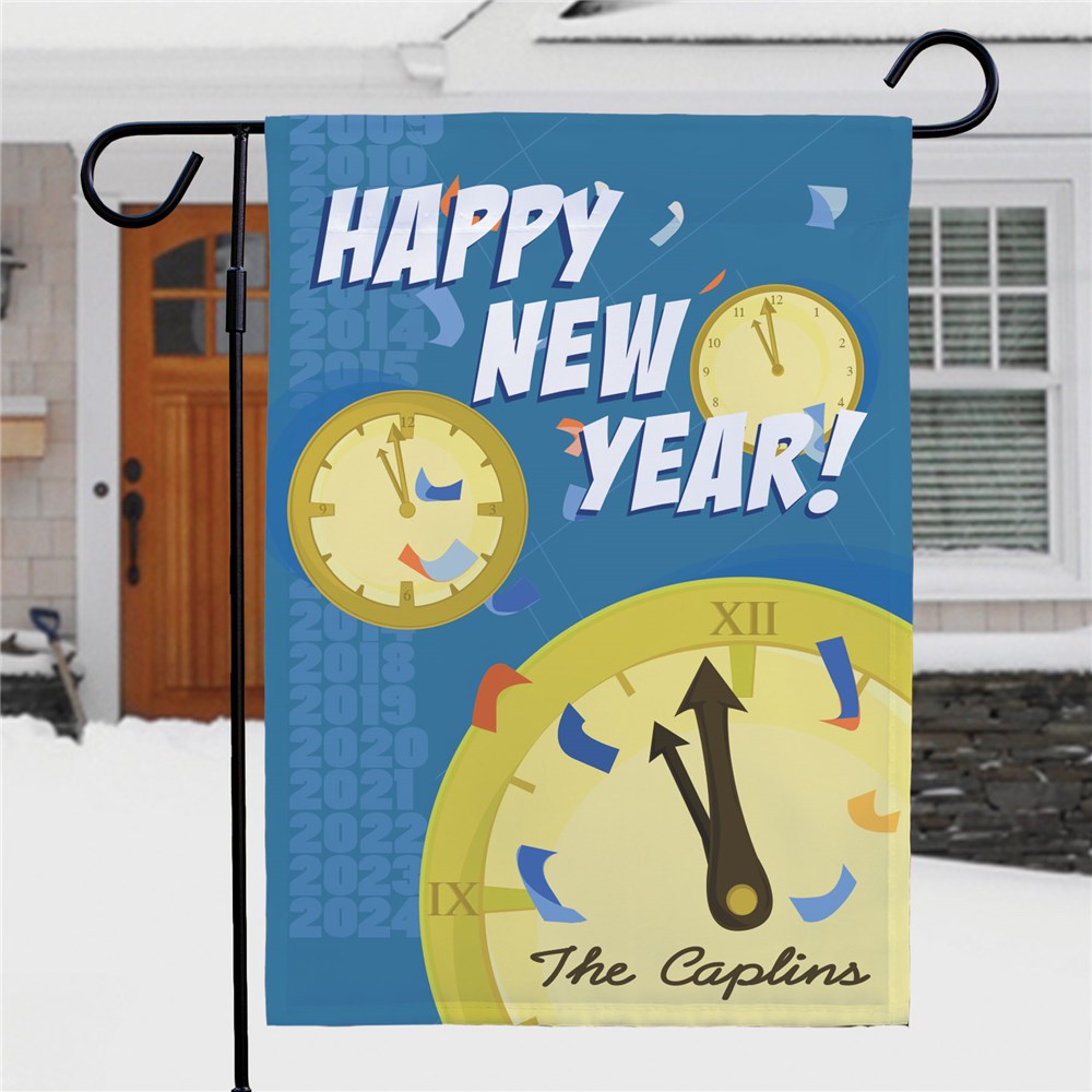 Personalized Happy New Year Garden Flag 83052202