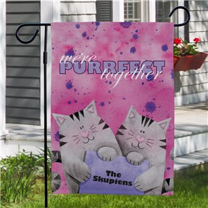 Personalized Purrfect Together Garden Flag 83052412
