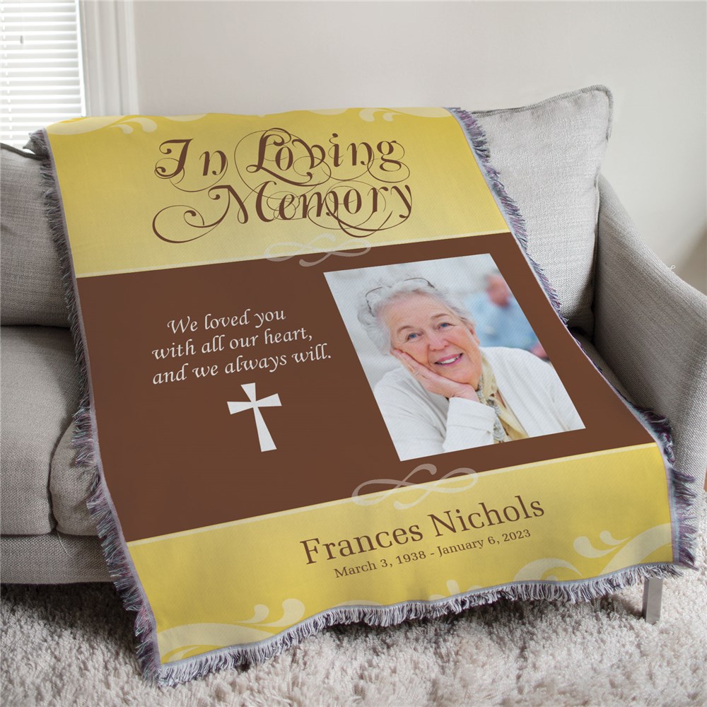 Personalized In Loving Memory Photo Throw Blanket