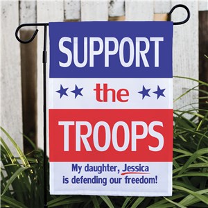 Personalized Support Our Troops Garden Flag 8305622
