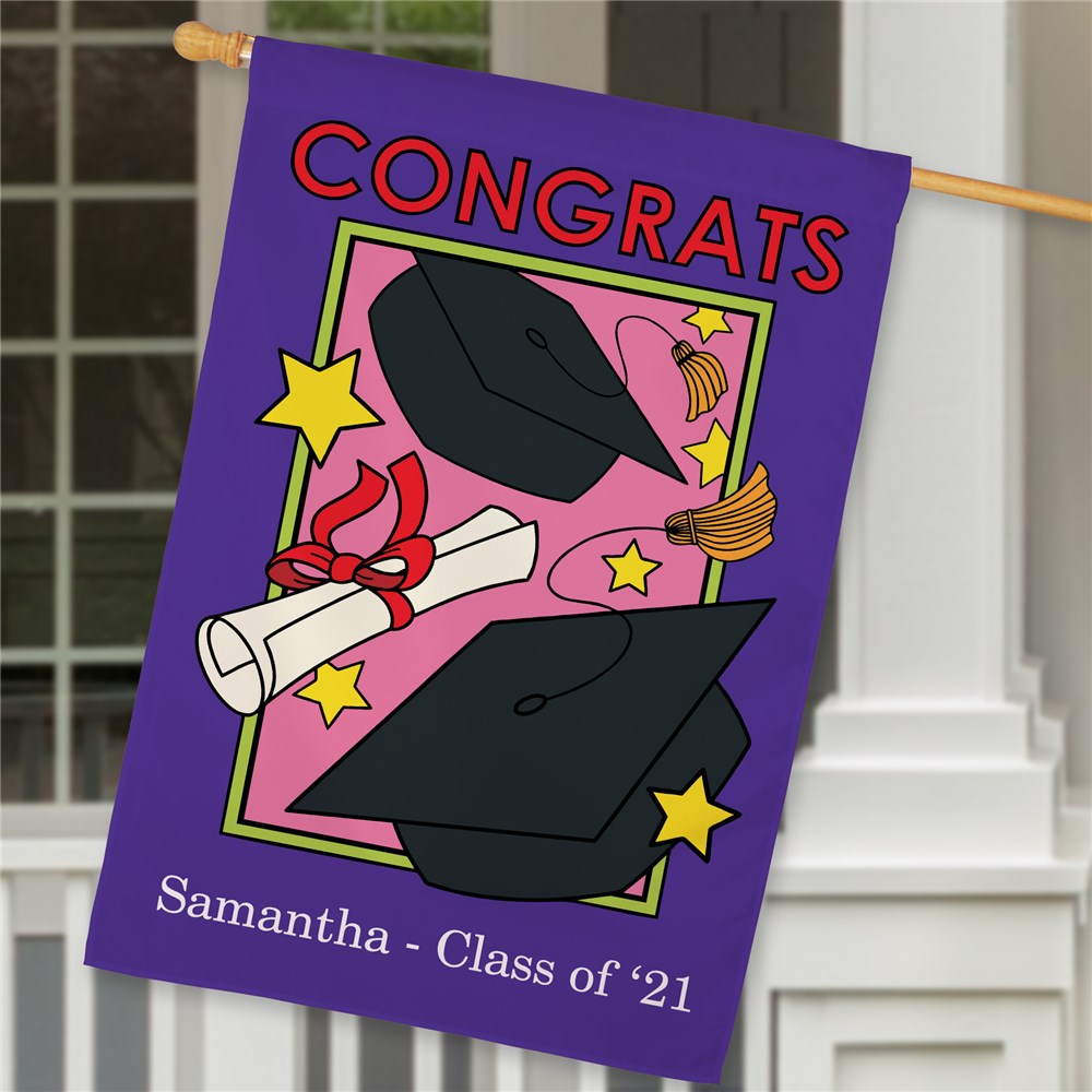 Personalized House Flag For Graduate GiftsForYouNow