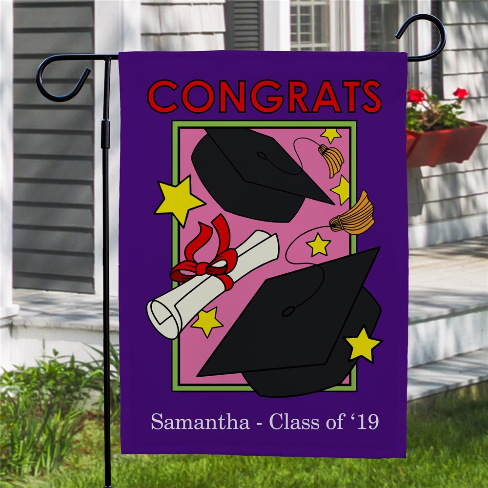 Personalized Graduation Garden Flag GiftsForYouNow