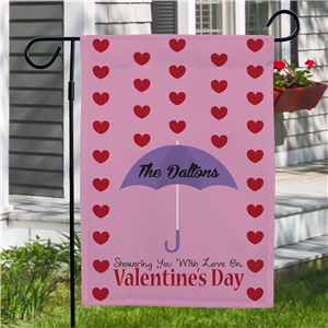 Personalized Showering With Love Garden Flag 83062152