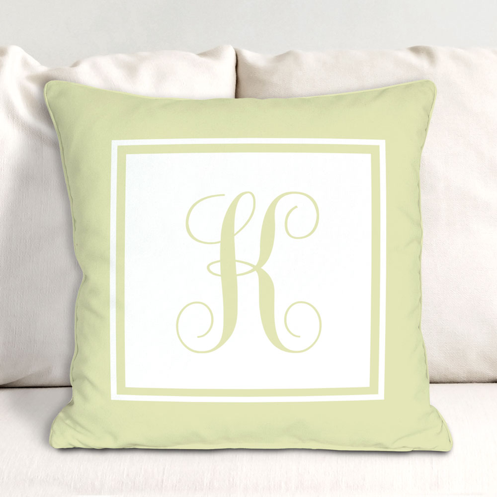 Monogrammed Throw Pillow Monogrammed Initial Throw Pillow