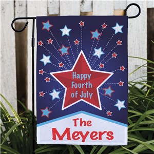 Personalized Happy 4th Garden Flag | Personalized Garden Flags