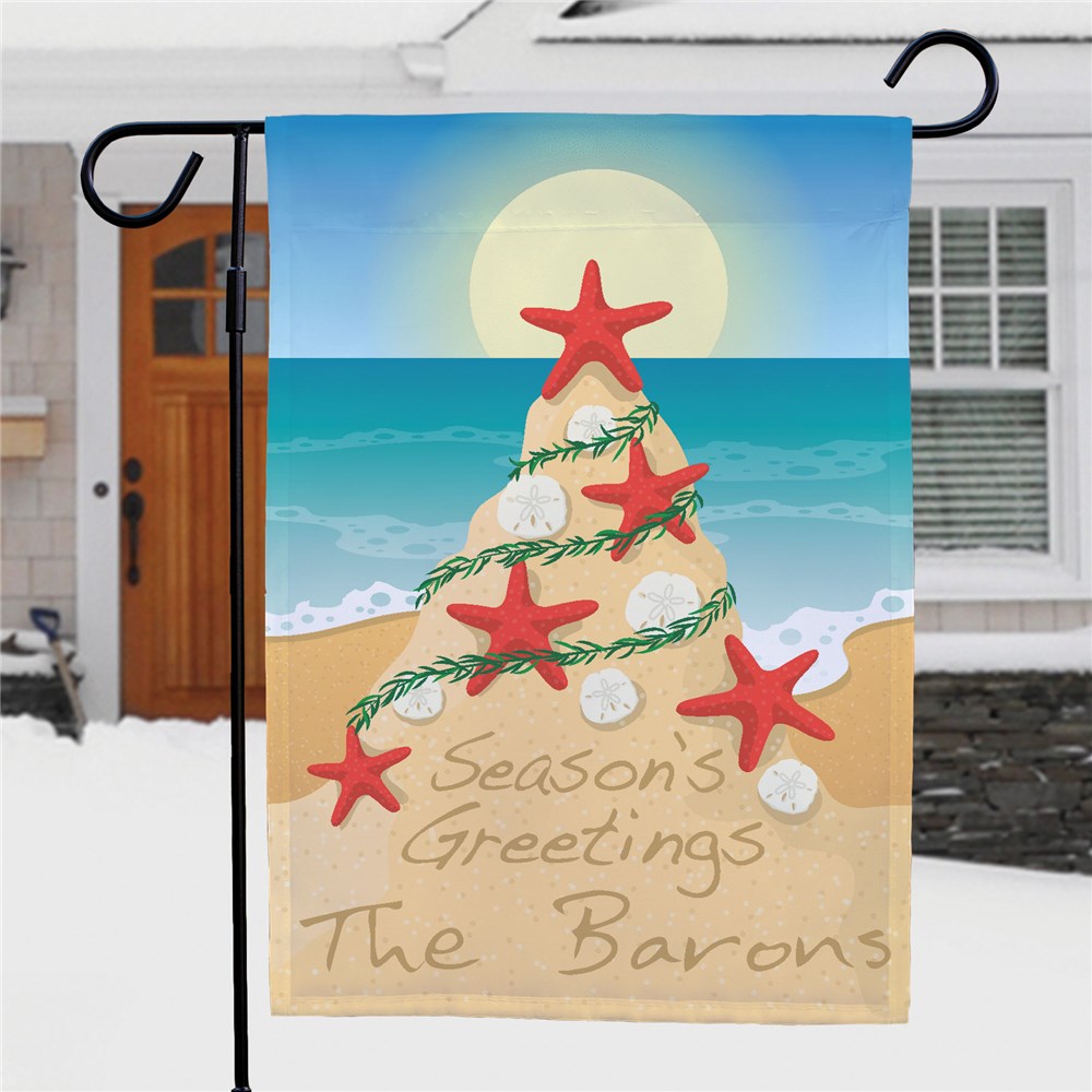 Personalized Tropical Christmas Garden Flag 83069422