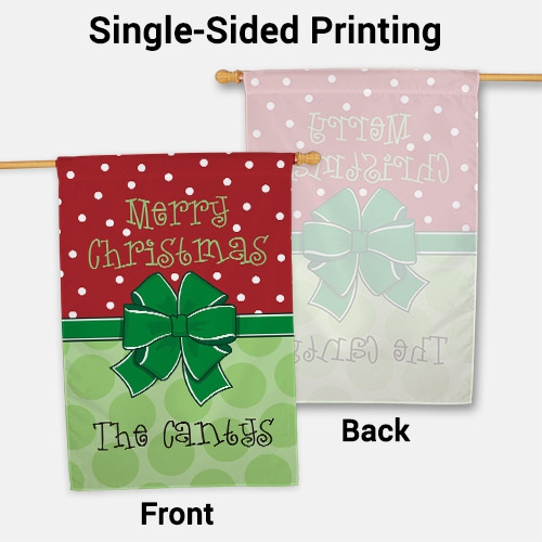 Personalized Merry Christmas House Flag | Personalized Christmas Flags