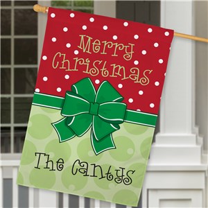 Personalized Merry Christmas House Flag