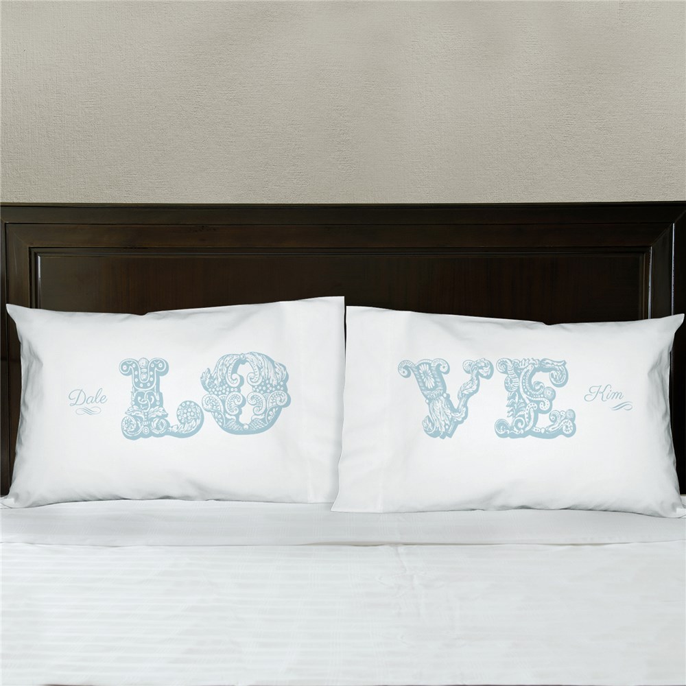 Personalized Love Pillowcase Set | Romantic Gifts For Valentine's