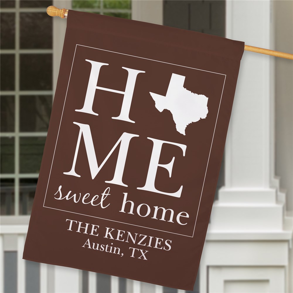 Personalized Home Sweet Home Welcome House Flag
