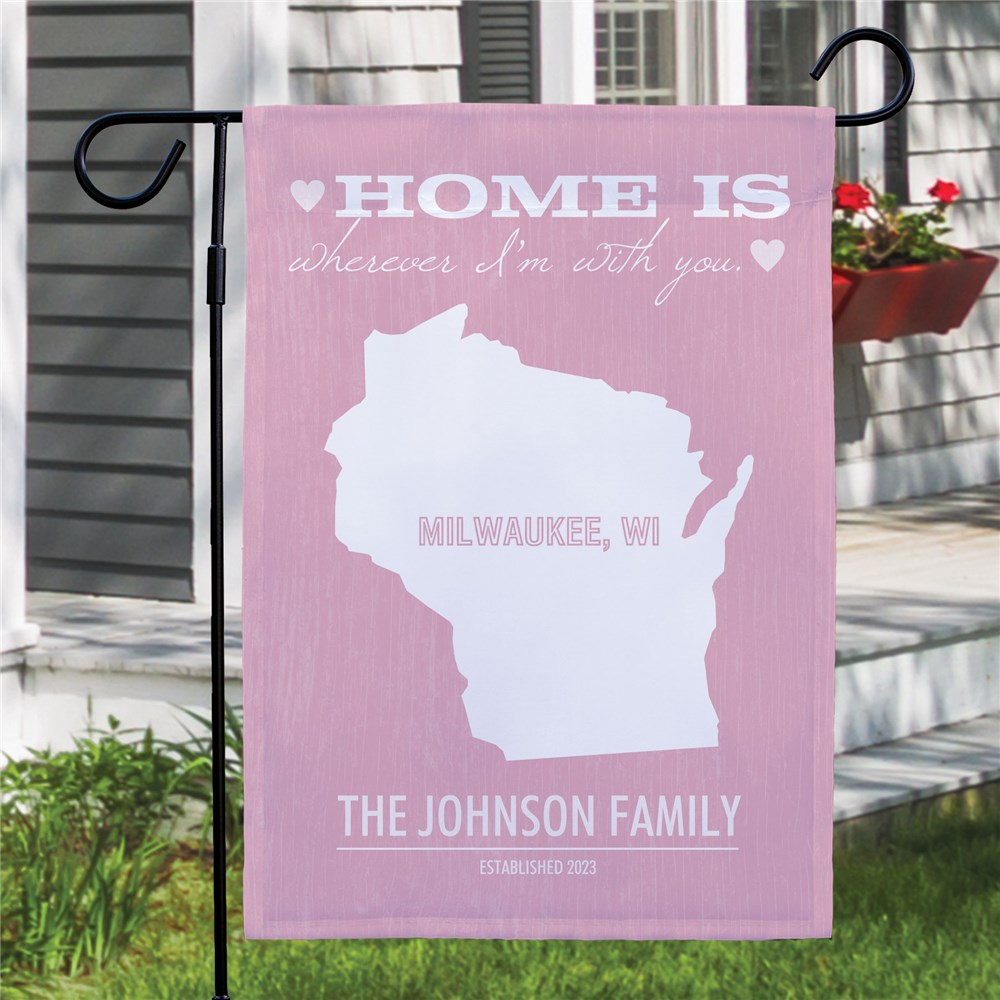 Personalized Home State Garden Flag | Personalized Garden Flags