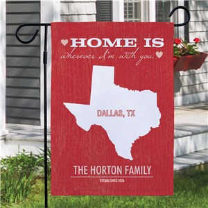 Personalized Home State Garden Flag | Personalized Garden Flags