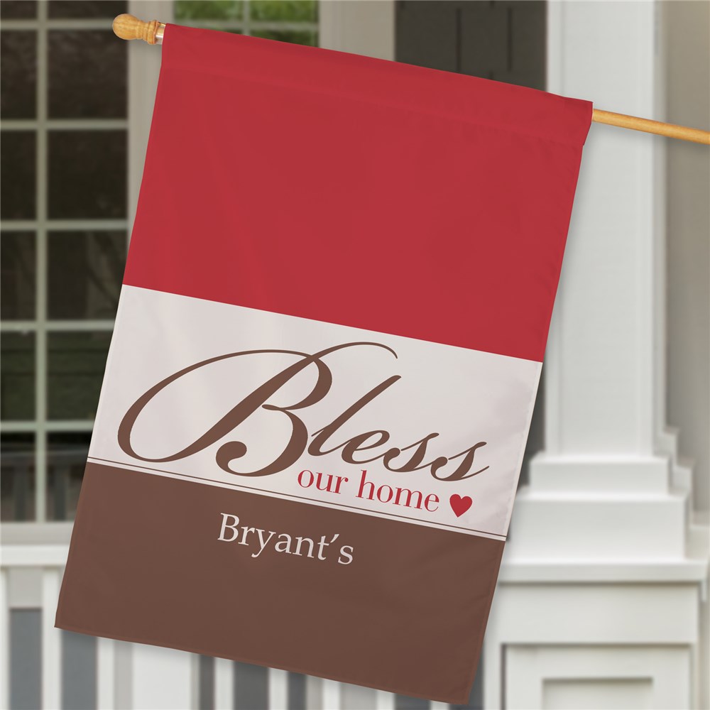Personalized Bless Our Home House Flag | Personalized House Flags