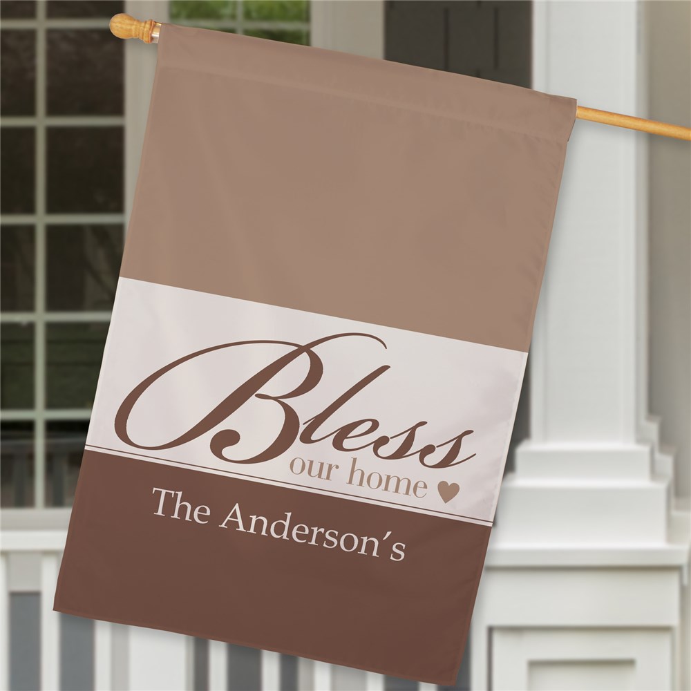 Personalized Bless Our Home House Flag | Personalized House Flags
