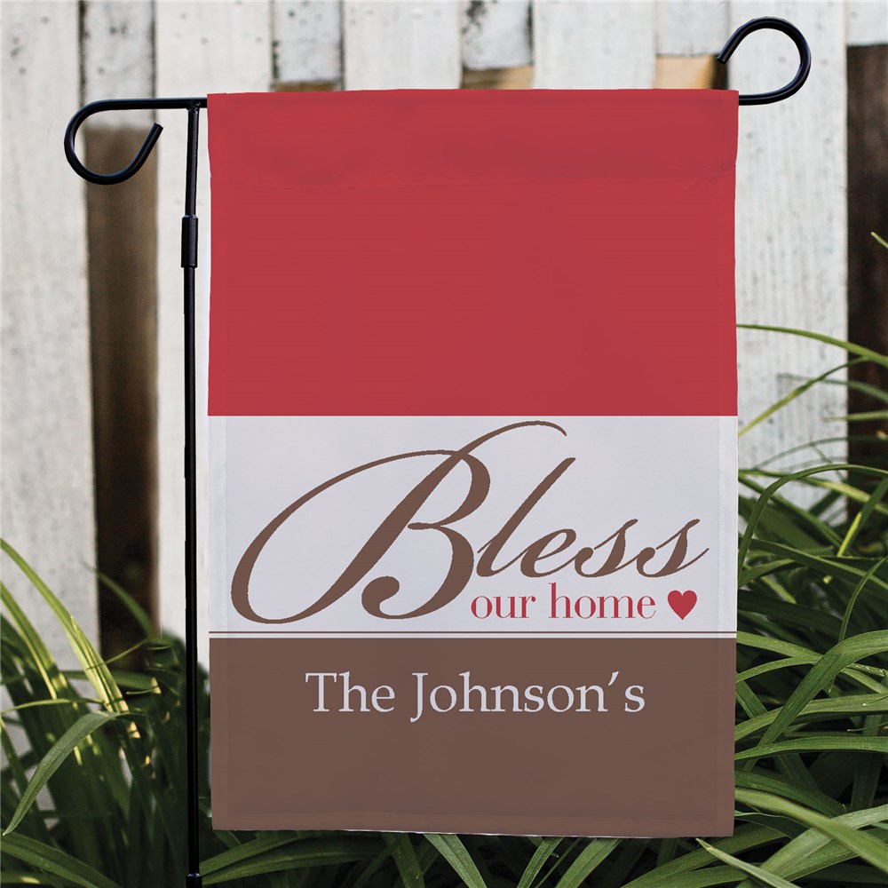 Personalized Bless Our Home Garden Flag | Personalized Garden Flags