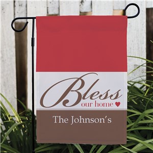 Personalized Bless Our Home Garden Flag | Personalized Garden Flags