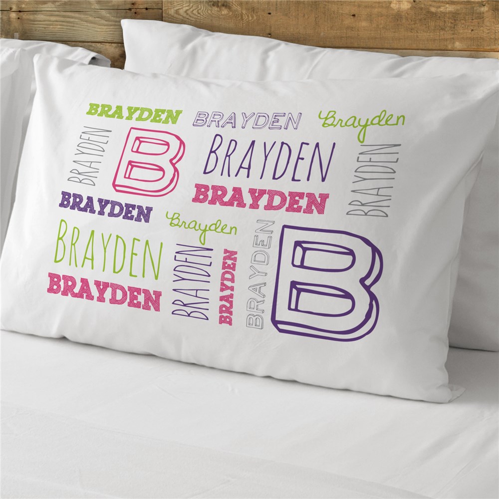 Personalized Name Pillowcase Name and Letter Pillowcase