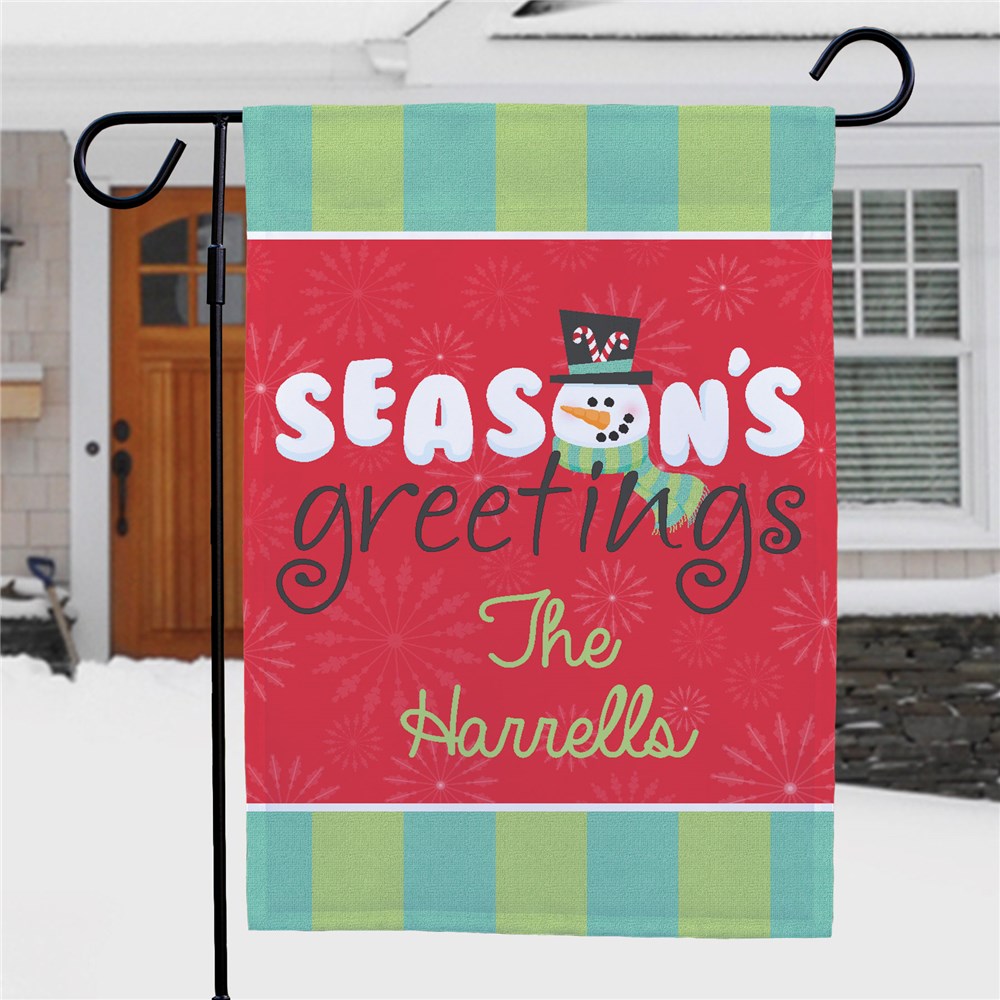 Winter Garden Flag | Personalized Christmas Flags
