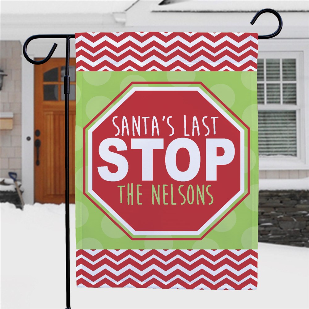 Personalized Santa Garden Flag Personalized Christmas Flags