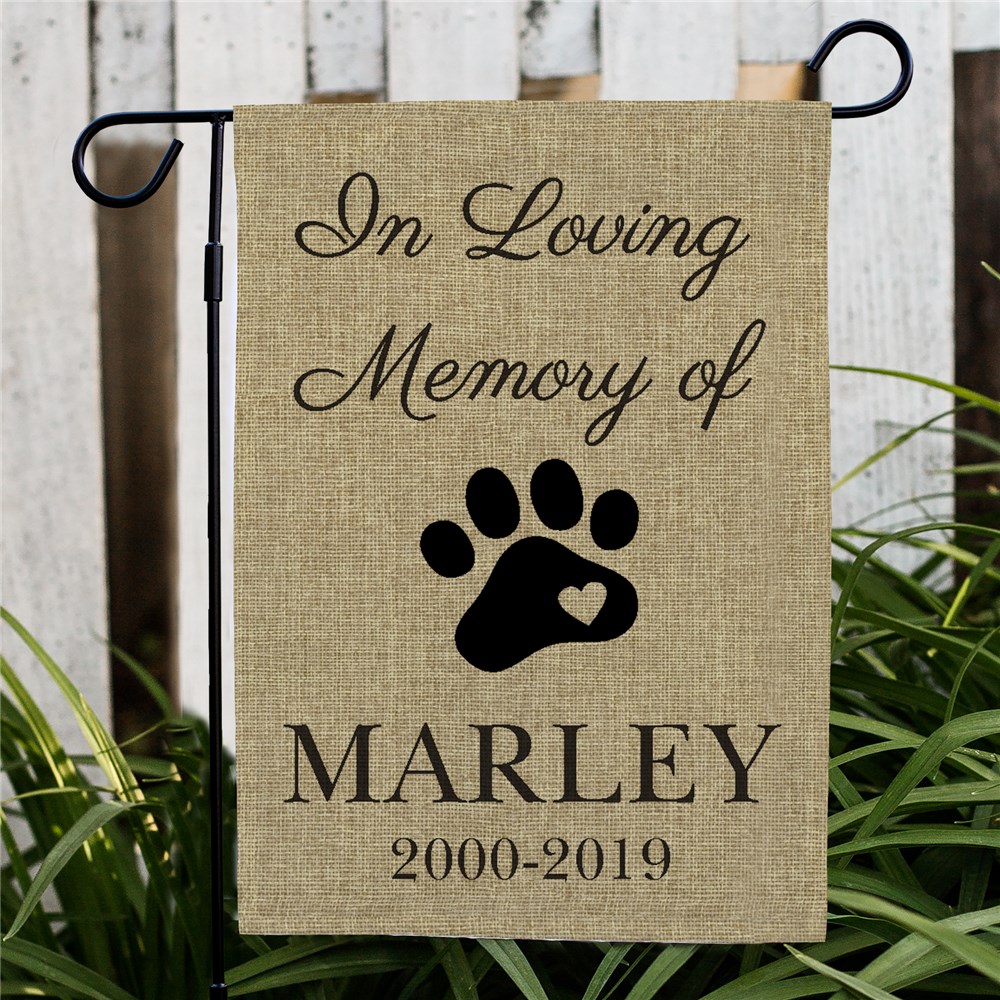 Pet Memorial Burlap Garden Flag GiftsForYouNow