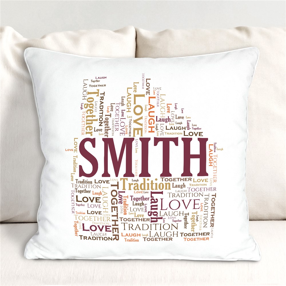 Home WordArt Throw Pillow GiftsForYouNow