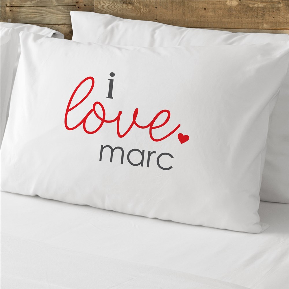 Personalized I Love You Pillow Case Set | Valentine Pillow Cases