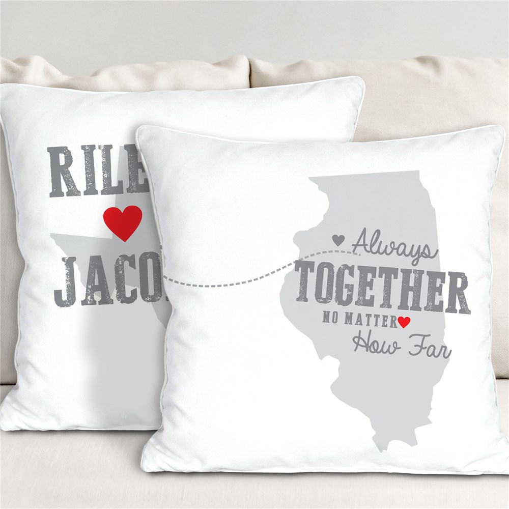 Personalized Throw Pillow SetLong Distance GiftsForYouNow