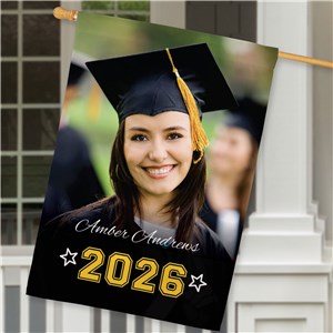 Personalized Graduation Photo House Flag