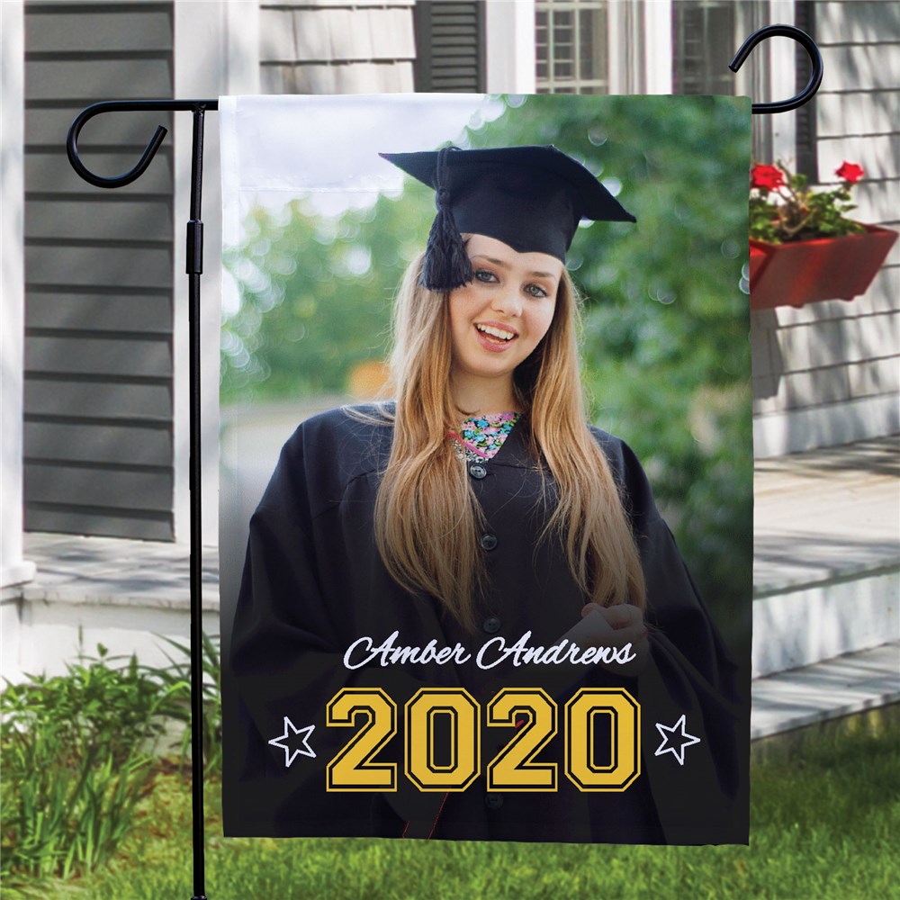 Personalized Graduate Photo Garden Flag GiftsForYouNow