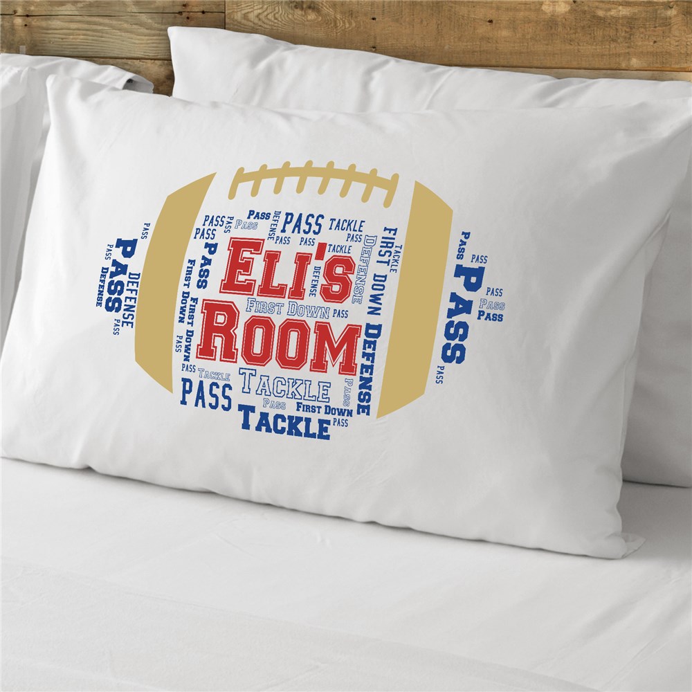 Football Word-Art Pillowcase | Personalized Word Art