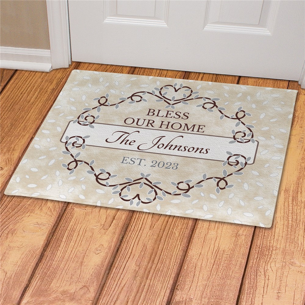 Personalized Bless Our Home Doormat | Personalized Doormats