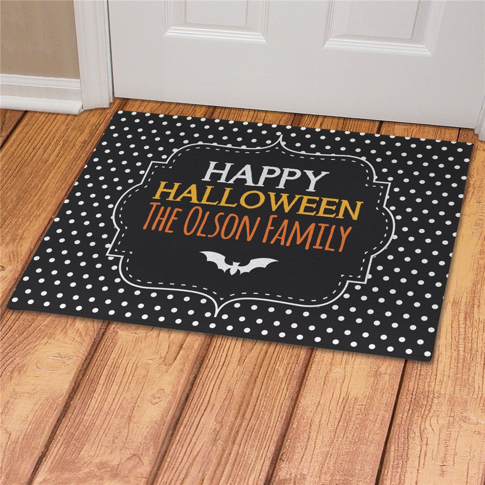 Personalized Happy Halloween Family Doormat GiftsForYouNow