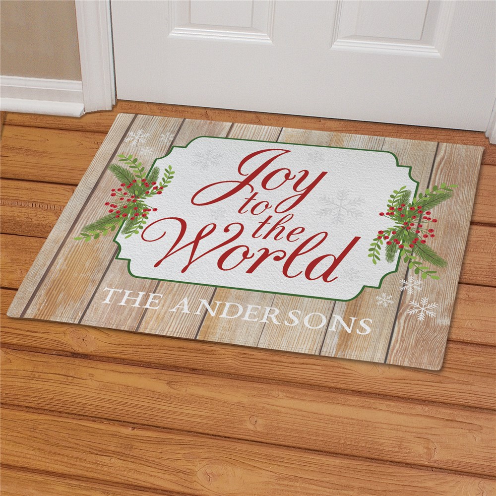 Personalized Joy To The World Doormat | Personalized Doormats