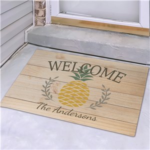 Personalized Family Pineapple Doormat | Personalized Welcome Mat
