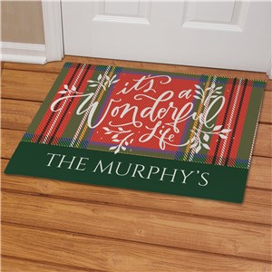 Its A Wonderful Life Personalized Doormat | Christmas Doormat