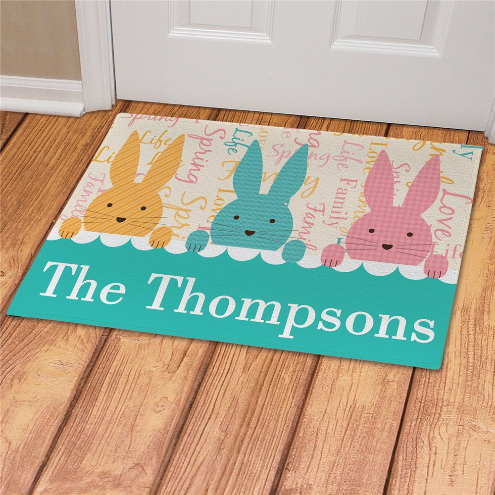 Personalized Doormat | Easter Doormat With Family Name